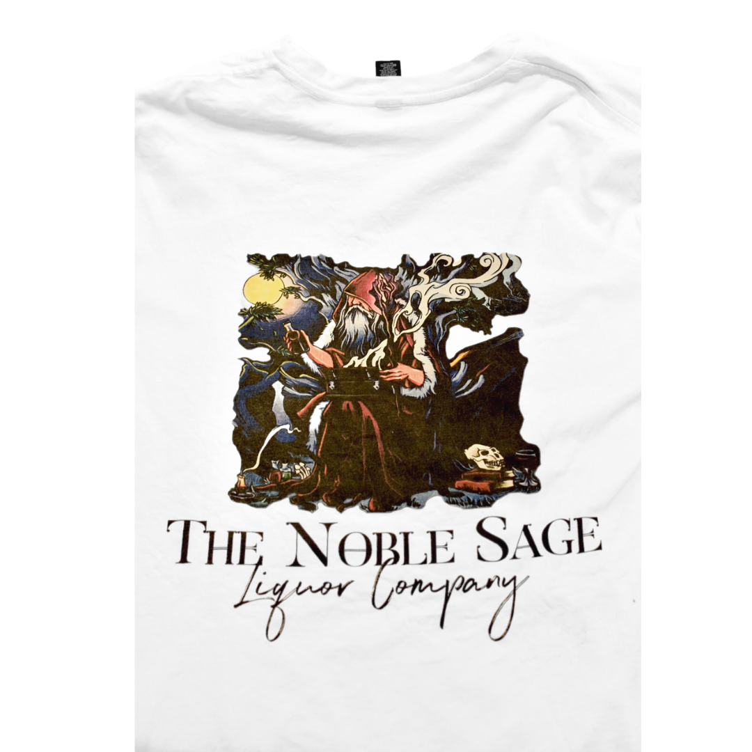 The Noble Sage Japanese Retro T-Shirt in White